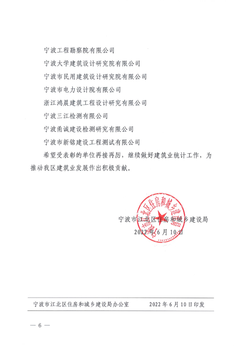 1655945192776991.jpg 北(běi)區(qū)建(2022)30号【關于表彰2021年(nián)度江北(běi)區(qū)建築業(yè)統計(jì)工(gōng)作(zuò)達标企業(yè)的(de)通(tōng)知(zhī)】6.jpg